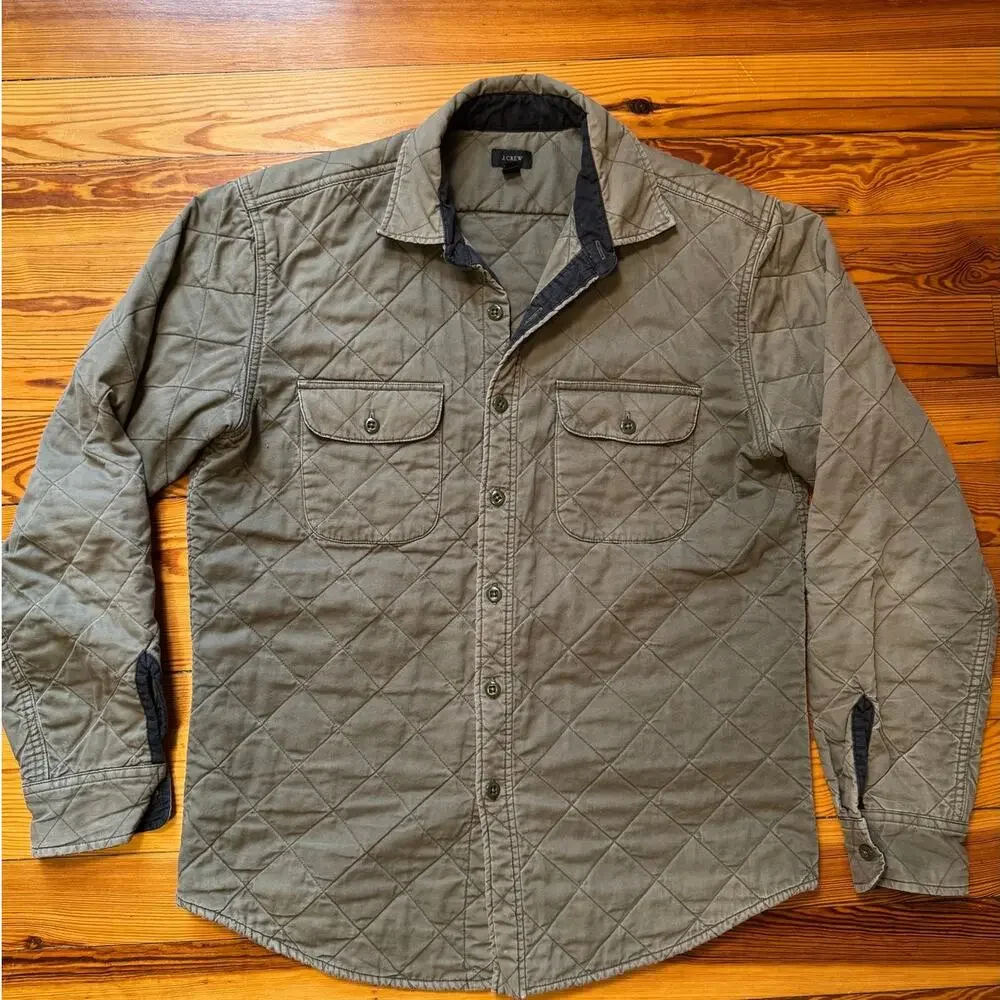 J. Crew Quilted Cotton Button Up Jacket